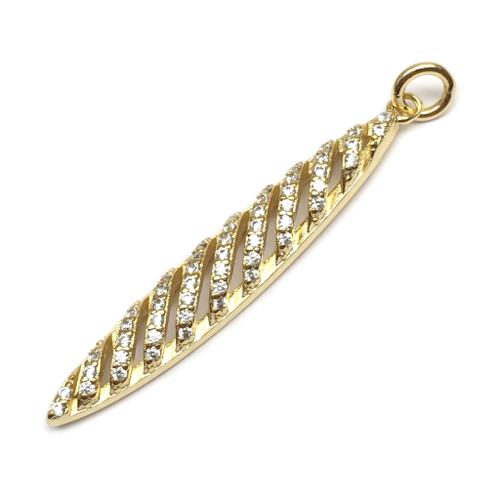 Подвеска для украшений 36х6 мм, позолота