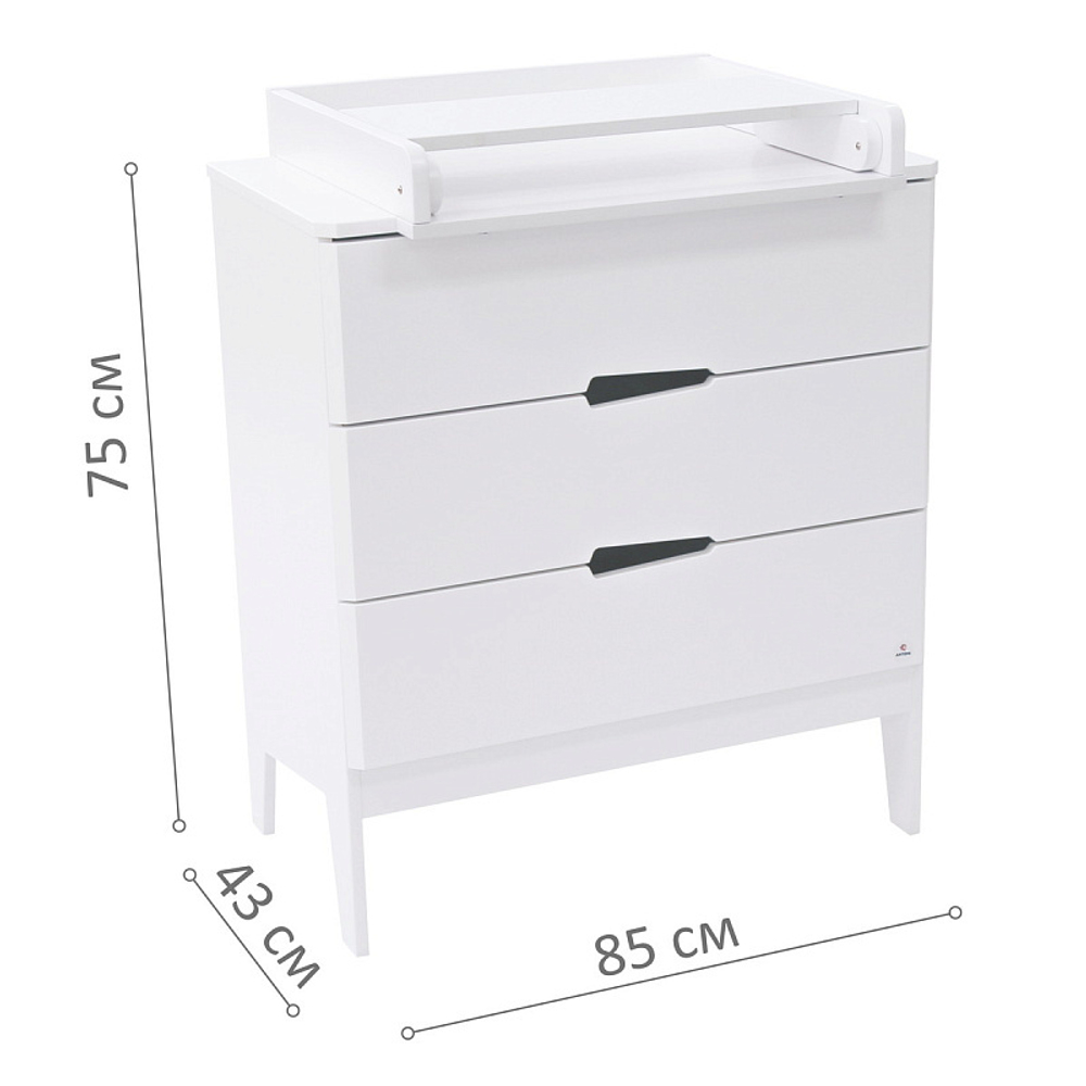 Комод Antemi Albero bello с пеленальным столиком НиК 71 + НиК 70 белый