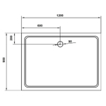 Душевой поддон из стеклокомпозита Cezares Tray SMC 120x90 TRAY-M-AH-120/90-35-W Белый