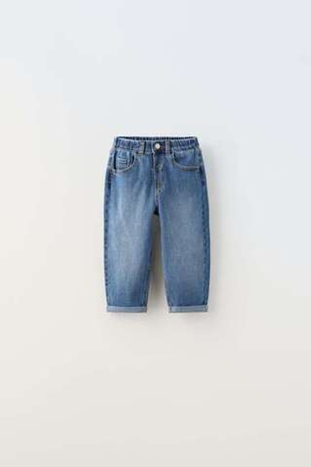 ZARA ДЖИНСЫ RELAXED COMFY, ВЫЦВЕТШИЙ СИНИЙ