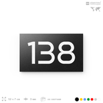 Номер на дверь 138, табличка на дверь для офиса, квартиры, кабинета, аудитории, склада, черная 120х70 мм, Айдентика Технолоджи