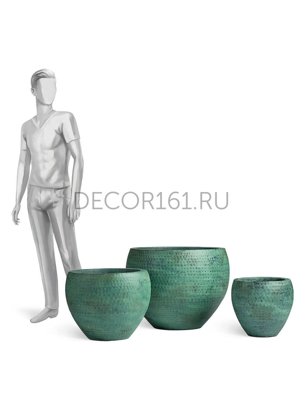 Кашпо TREEZ Effectory Wild and Precious Чаша Окислившаяся медь в-45 см, д-54 см 41.33-25-24-127-RG-54