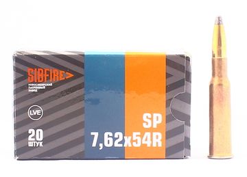 Патрон охотничий НПЗ калибра 7.62X54R  SP  13 гр. томпак, биметалл