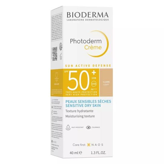Bioderma Photoderm Creme SPF50+ Солнцезащитный тональный крем, светлый оттенок, 40 мл