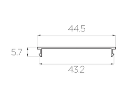 Рассеиватель матовый поликарбонат LC-LRM-44-6
