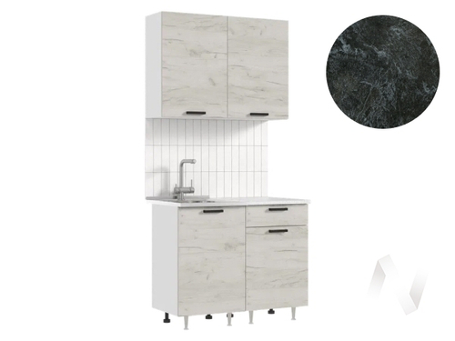 Кухня Рио NEW ЛДСП 1;0м (белый/дуб крафт белый/кастилло темный)