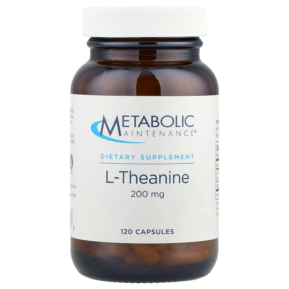 Metabolic Maintenance, L-теанин, 200 мг, 120 капсул