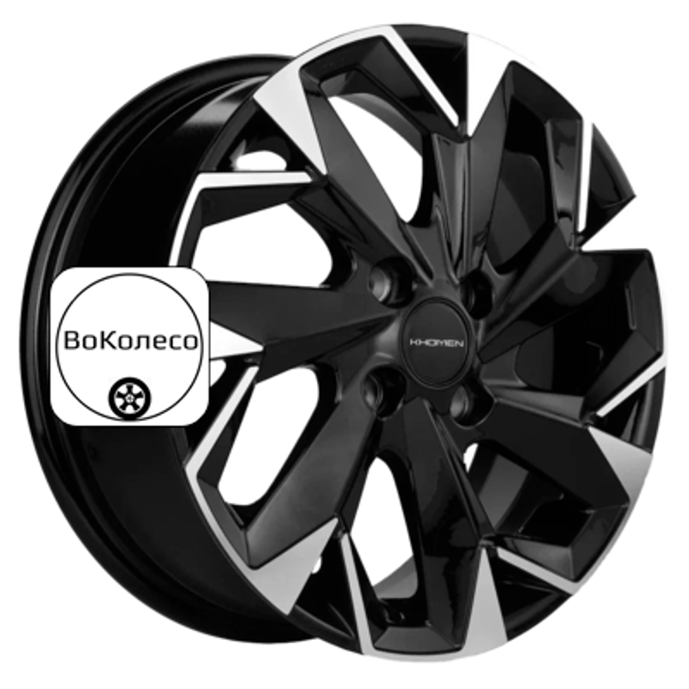 6x15/4x100 ET46 D54,1 KHW1508 (Rio/Solaris) Black-FP Khomen Wheels