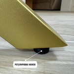 Стол круглый стеклянный "Черный мрамор"