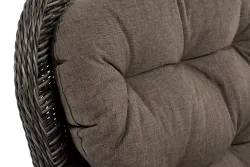 "Алиса" кресло плетеное, цвет графит с подушками