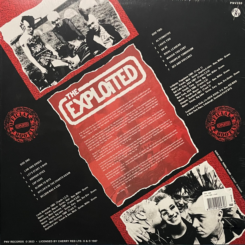 The Exploited ‎– Live And Loud!! (Европа 2023г.)