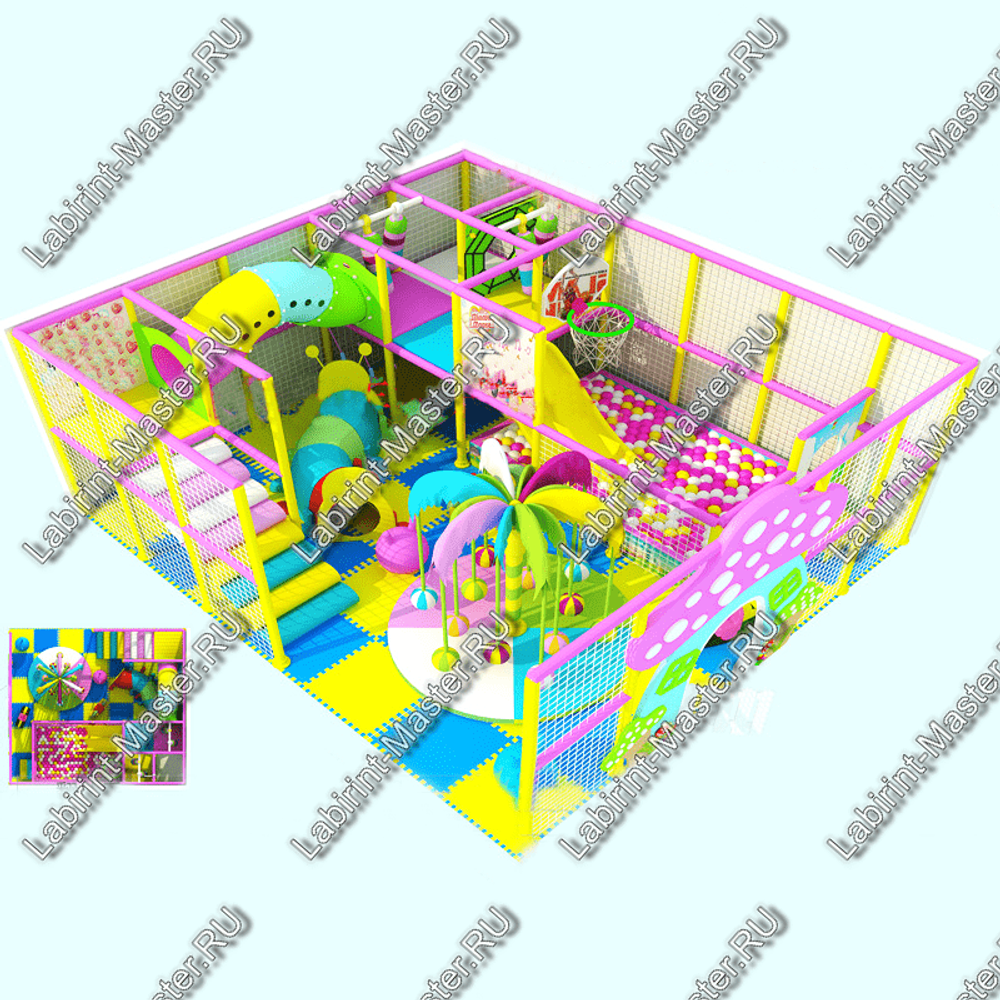 Детский игровой лабиринт "Гусеница"