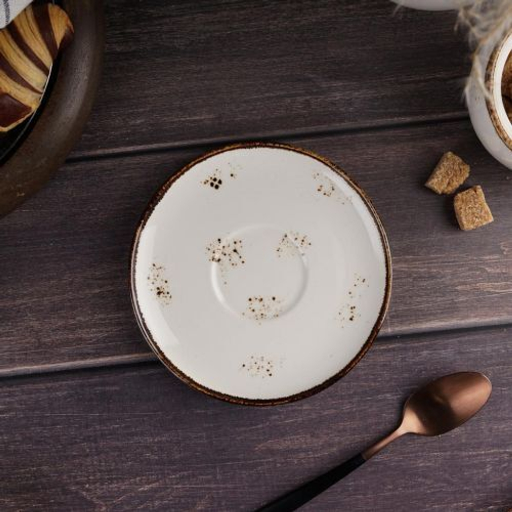 Блюдце чайное d=15 cм, фарфор "NOBLE" серия "Grace"