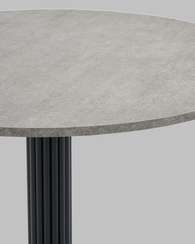 Стол круглый Фризбин D90, столешница МДФ сегни темный, основание металл черный