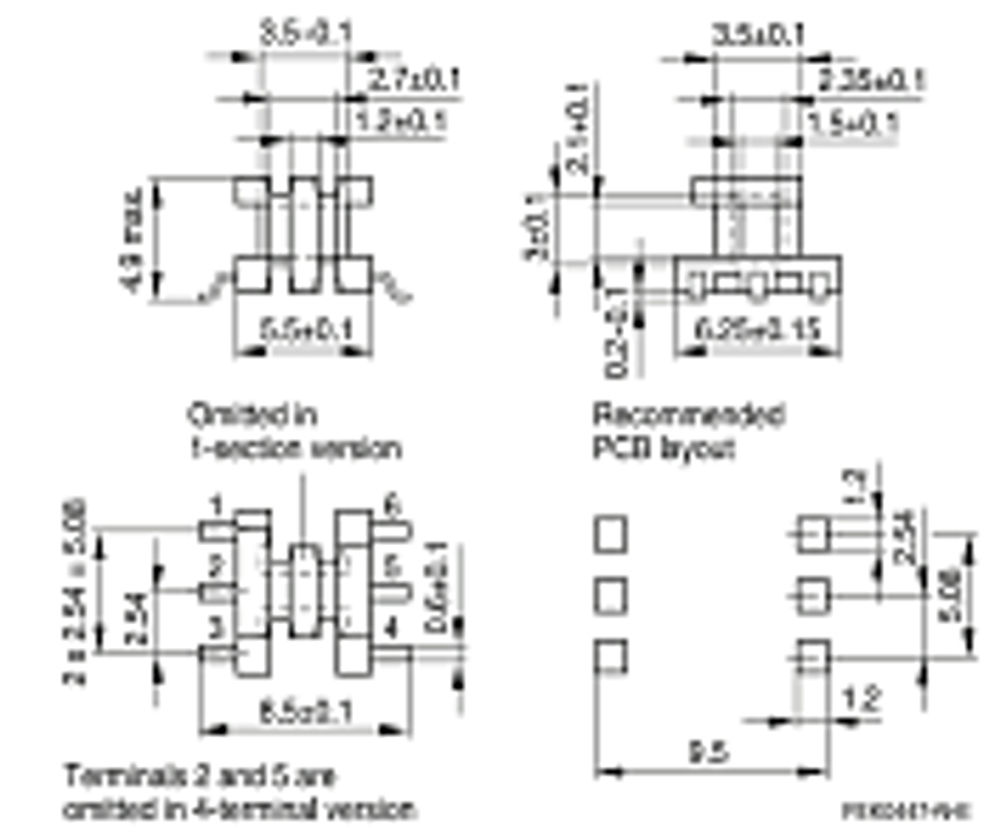 E 6.3 Каркас 1 сек 4 выв B66301B1004T001