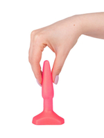 Розовый гелевый плаг на широком основании - 11,5 см. (Цвет: розовый)