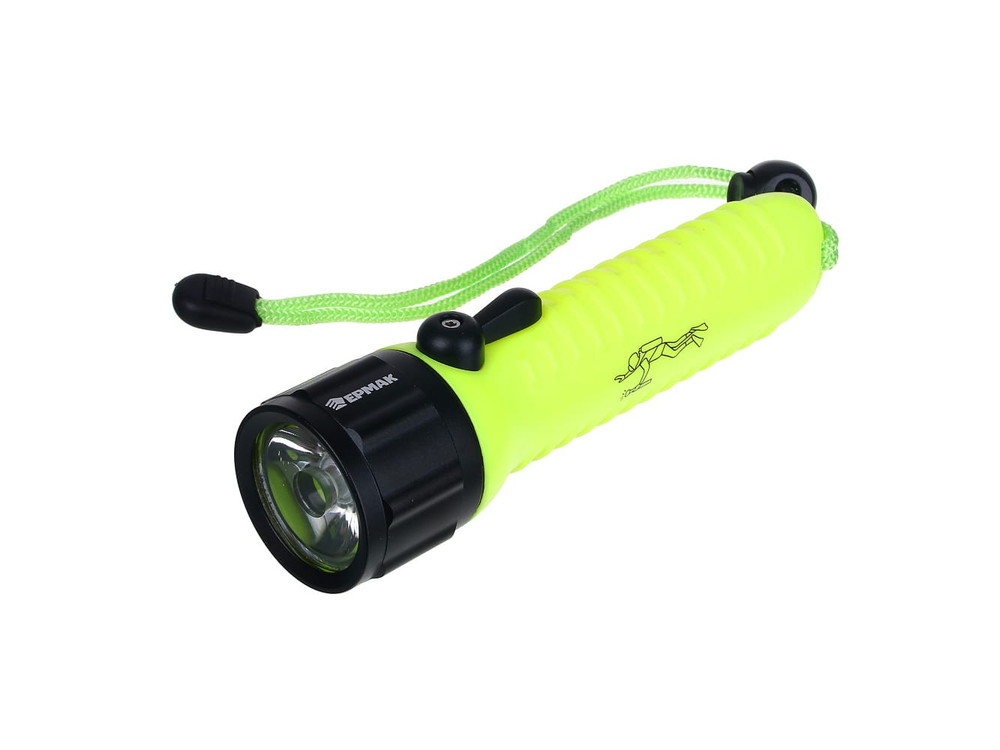 Фонарик водонепроницаемый 1 XPE ЕРМАК LED 1 режим, 4*АА пластик аллюм (100шт/кор)