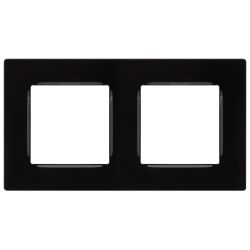 Рамка для розеток и выключателей ЭРА Серия 12 12-5202-06 на 2 поста, Классик, чёрный