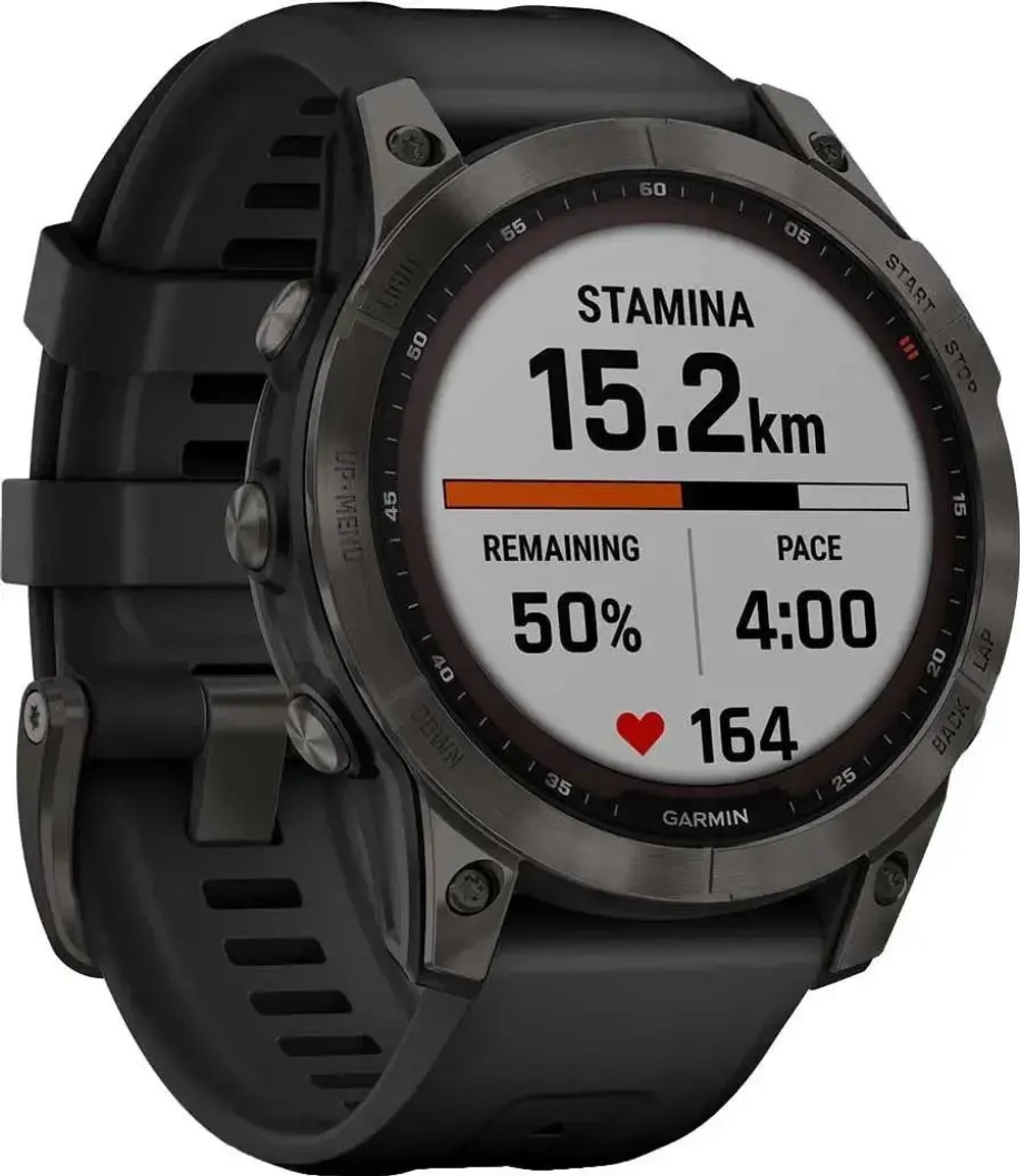 Умные часы Garmin Fenix 7 Sapphire Solar, серый