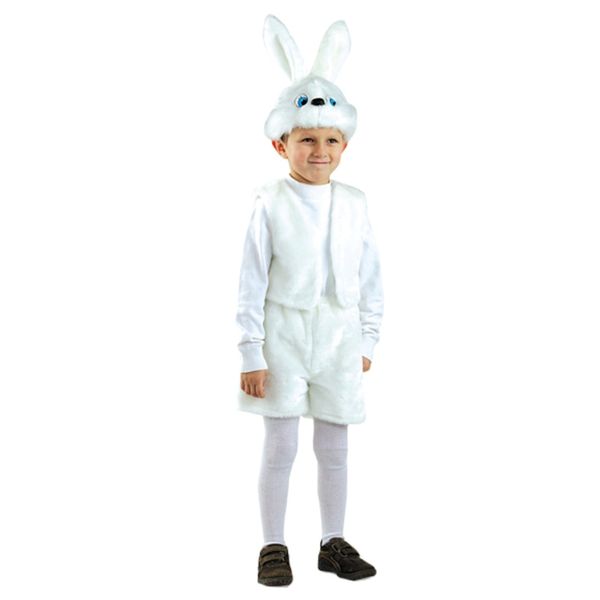 Карнавальный костюм Заяц белый размер S