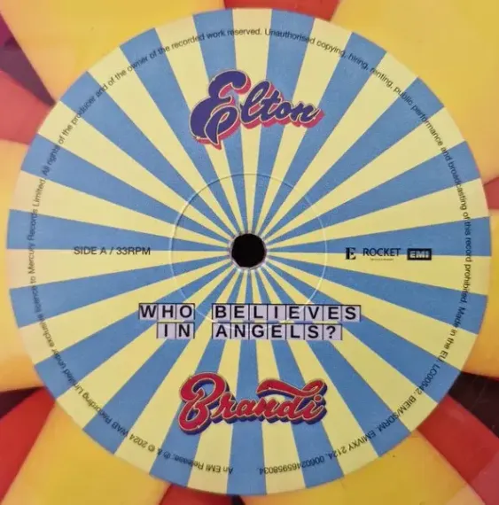 Elton John & Brandi Carlile – Who Believes In Angels? - Pink Spiral with Yellow - LP