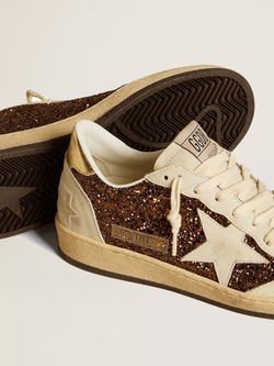 Ball Star in glitter with leather star and metallic heel tab