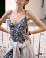 Платье One Two Slip Black Flower