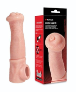 Телесная фантазийная насадка на член Cock Sleeve Size L (Цвет: телесный)