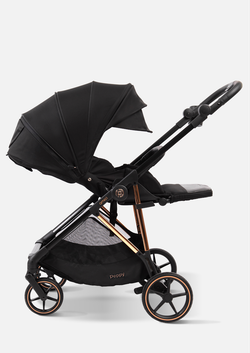 Peppy Коляска прогулочная Amici (Black) рама Gold (LX)