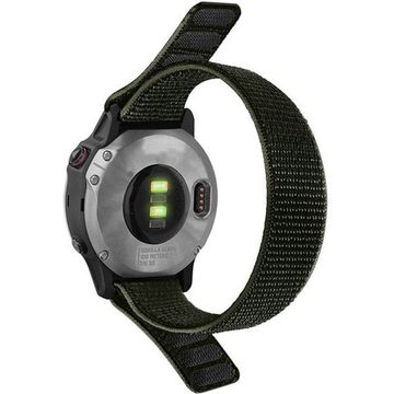 Нейлоновый ремешок NylonFit 20 мм для Garmin Fenix 7S, Fenix 6S, Fenix 5S, Instinct 2S, D2 Delta S (Черный)