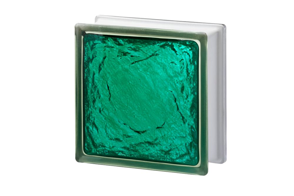 Стеклоблок Айс морская волна Vitrablok 19,7x19,7x8