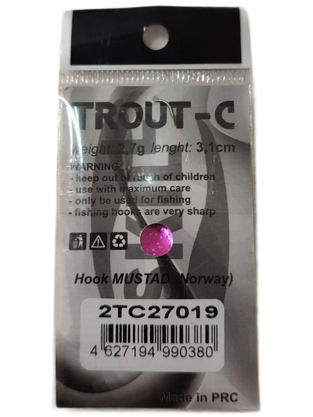 Блесна SKILL TROUT-B 2,7 цвет 19 2TB27019