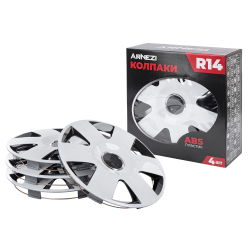 Колпаки R14 Epsilon 4шт (бело-черные) ABS-пластик ARNEZI A0702046