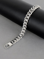 Мужской браслет из стали, панцирное плетение