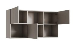 Полка навесная Валенсия, серо-коричневый