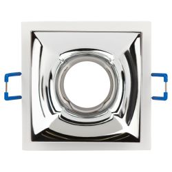 Встраиваемый светильник декоративный ЭРА KL102 WH/CH MR16 GU5.3 белый хром