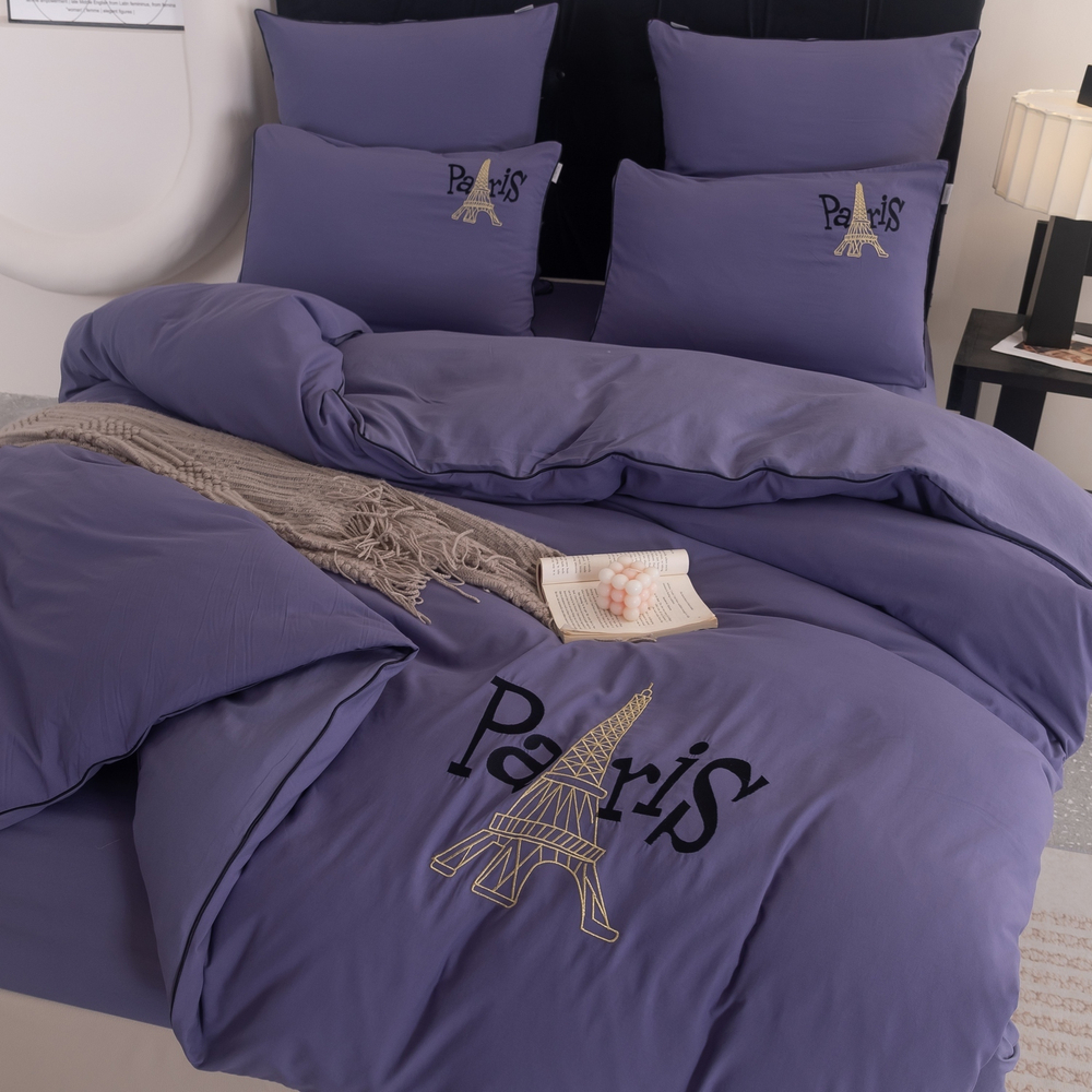 КПБ Mood of Paris на резинке MPR013, Евро, 4 наволочки, простынь 160*200*35