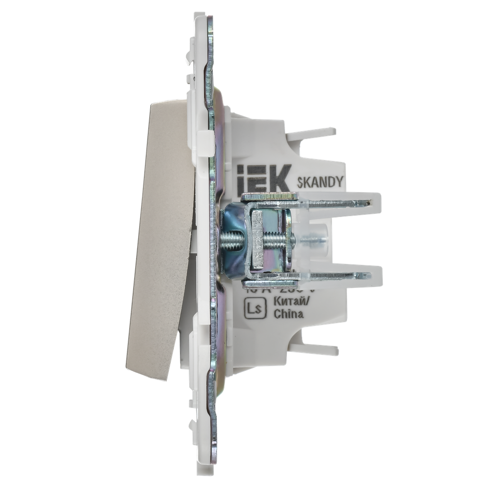 SKANDY Выключатель 2-клавишный 10А SK-V04Sh шампань IEK