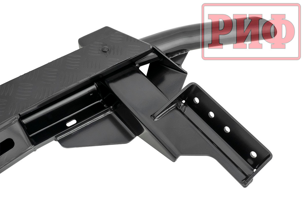 Бампер задний силовой/защита штатного бампера Renault Duster 2015-2020 c квадратом под фаркоп РИФ