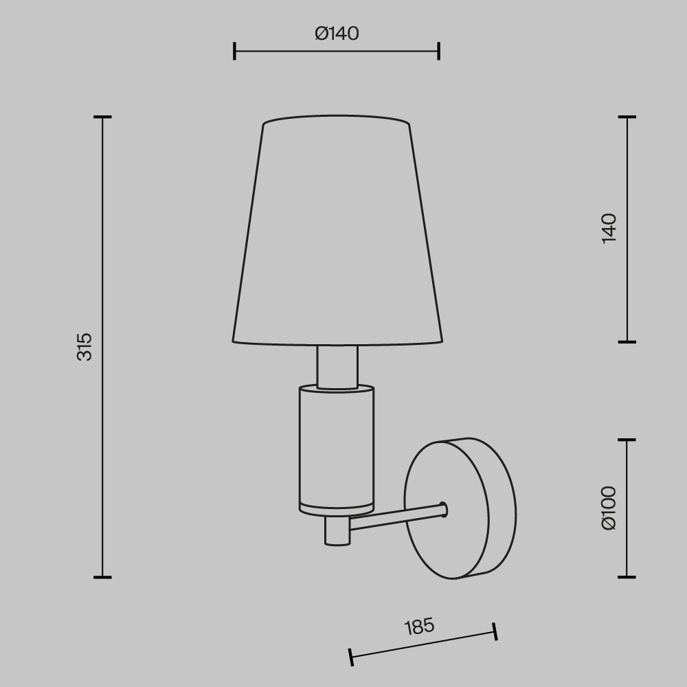 Светильник настенный Maytoni   MOD483WL-01BS