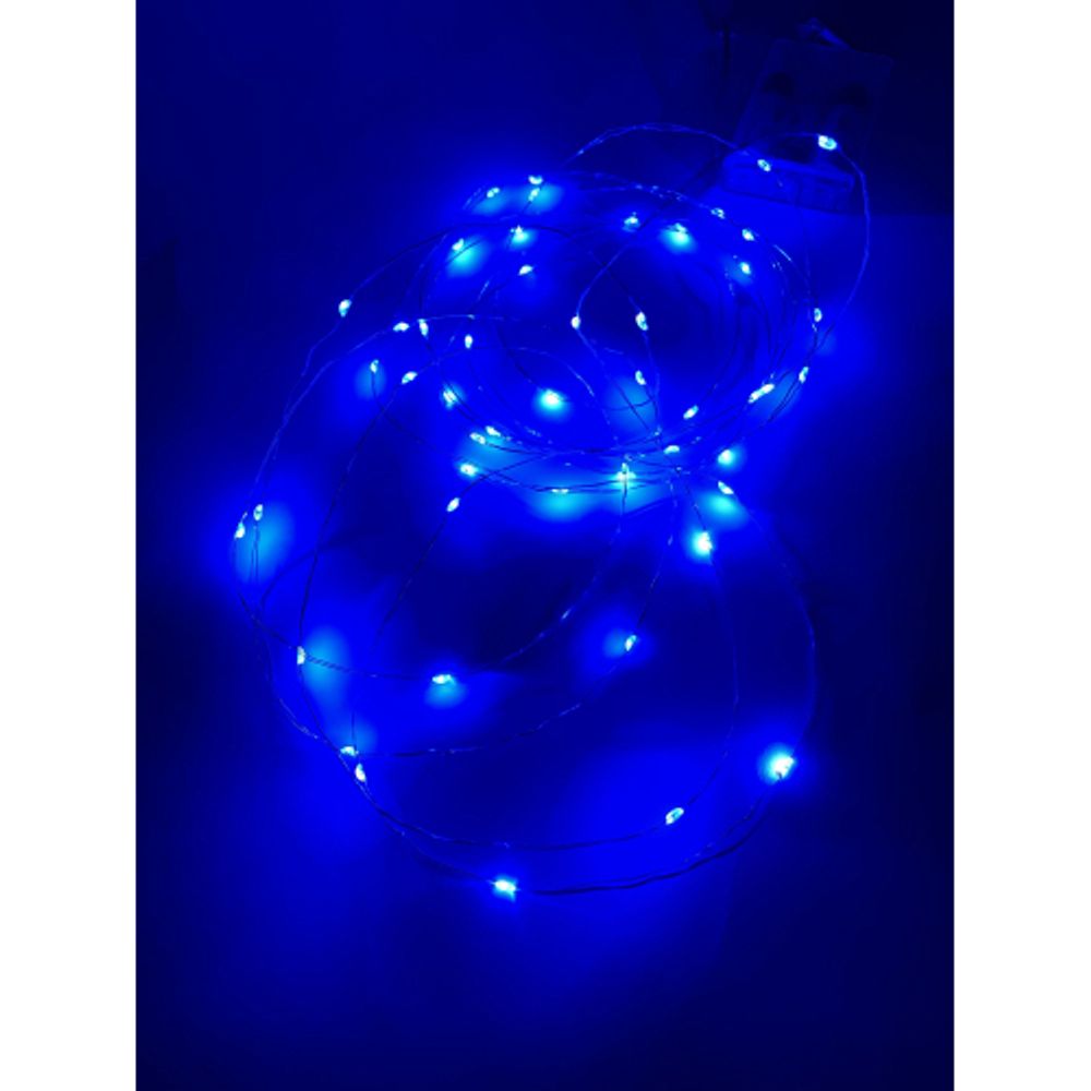 ENIN -5NB ЭРА Гирлянда LED Нить 5 м синий свет, АА