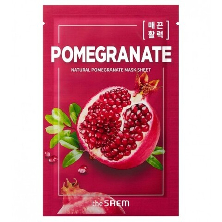 Маска тканевая с экстрактом граната The Saem Natural Pomegranate Mask Sheet, 21 мл