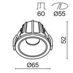 Встраиваемый светильник Technical DL043-01-10W4K-RD-WB