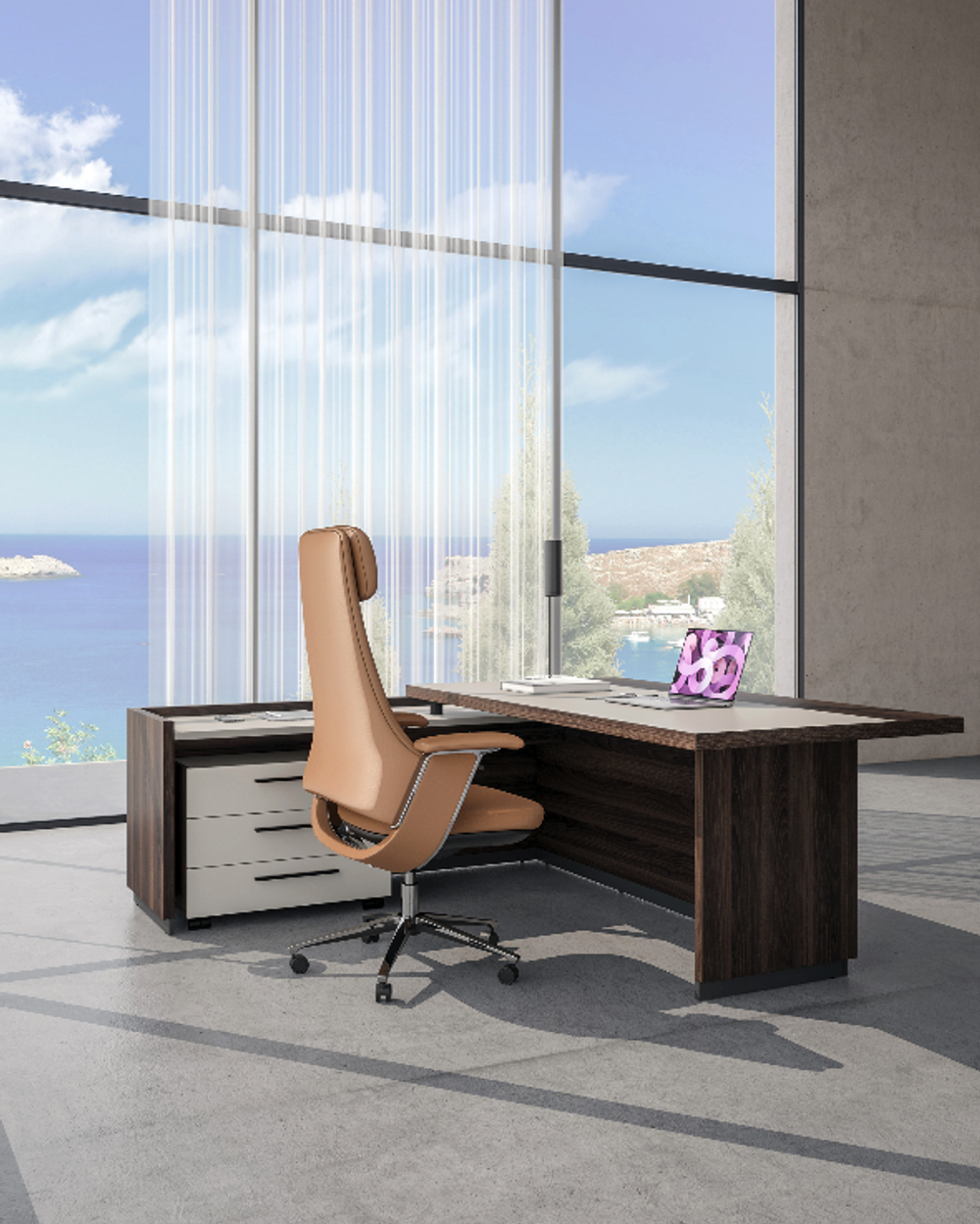 Шкаф низкий со стеллажом RF.324.DA.DA.PG REEF (РИФФ)