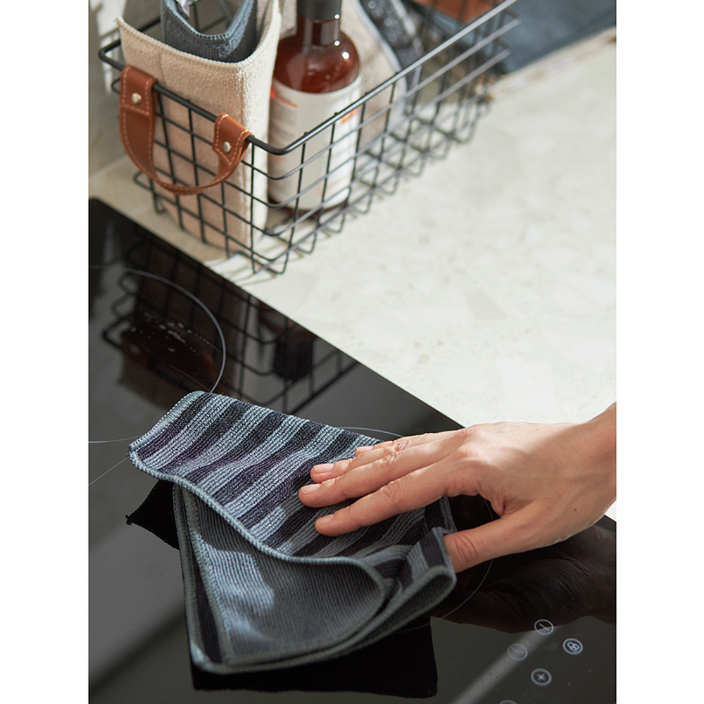 Набор салфеток двухсторонних для сильных загрязнений cozy clean, 30х30 см, темно-серые, 2 шт.