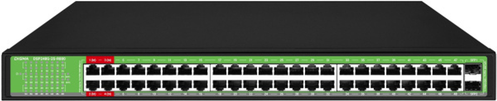 Коммутатор неуправляемый Digma DSP248G-2S-R800 V1