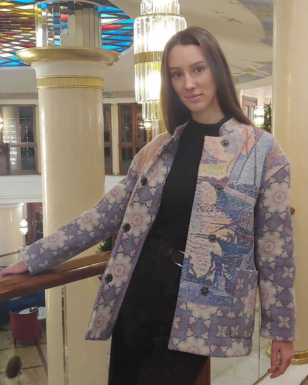 Куртка "Сен-Тропе", по мотивам морского пейзажа Поля Синьяка "Порт Сен-Тропе"