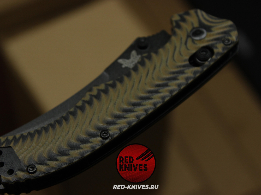 Нож Benchmade Mini Bedlam 865BK-01 - темный клинок, комбинированная рукоять