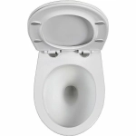 Унитаз подвесной Orange CI07-100W+APB200 безободковый, с крышкой микролифт, с инсталляцией, белый/кнопка хром