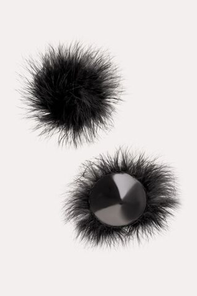 Соблазнительные круглые пэстис с пухом (Цвет: фиолетовый)